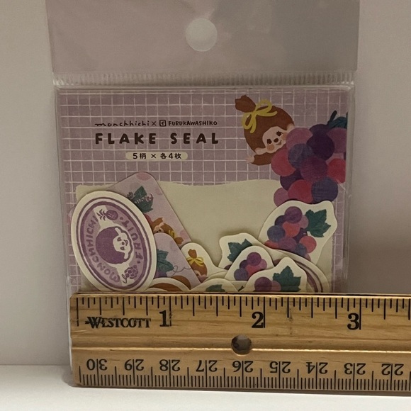 Monchhichi Fruit Series-Grape Sticker Flake Set - Picture 5 of 6